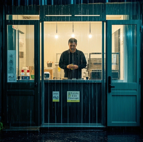 臺風天中國門窗知名品牌社死現(xiàn)場：奶茶店老板的防漏雨騷操作