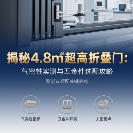 揭秘4.8m超高折疊門：氣密性實測與五金件選配攻略