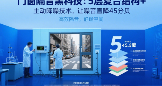 門窗知名品牌隔音黑科技：5層復(fù)合結(jié)構(gòu)+主動降噪技術(shù)，讓噪音直降45分貝