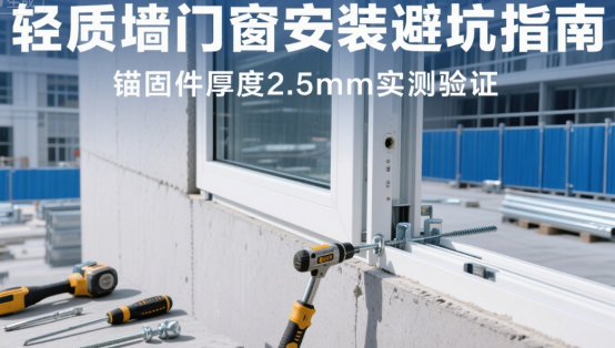 輕質墻門窗安裝避坑指南：錨固件厚度2.5mm實測驗證