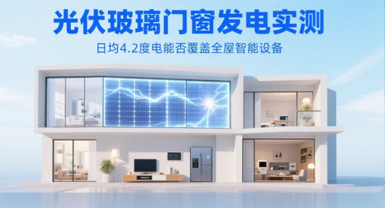 光伏玻璃門窗發電實測：日均4.2度電能否覆蓋全屋智能設備