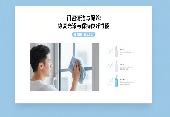門窗清潔與保養：恢復光澤與保持良好性能